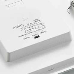 PRIOS LED-indbygningslampe Helina, sølv, 22 cm, 18 W, dæmpbar