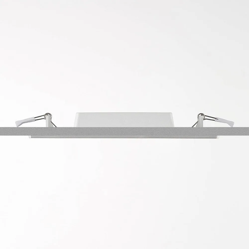 PRIOS LED-indbygningslampe Helina, sølv, 22 cm, 18 W, dæmpbar