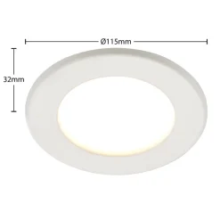 LED-indbygningslampe Cadance, hvid, 12 cm, CCT, IP44^PRIOS Sale