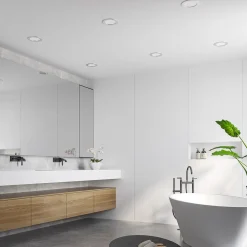 LED-indbygningslampe Cadance, sølv, 17 cm, CCT, IP44^PRIOS Discount