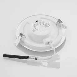 PRIOS LED-indbygningslampe Cadance, sølv, 17 cm, sæt med 3, CCT