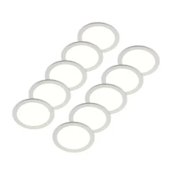 PRIOS Loftlamper|Indbygningsspots>LED-indbygningslampe Cadance, hvid, 24 cm, sæt med 10, CCT