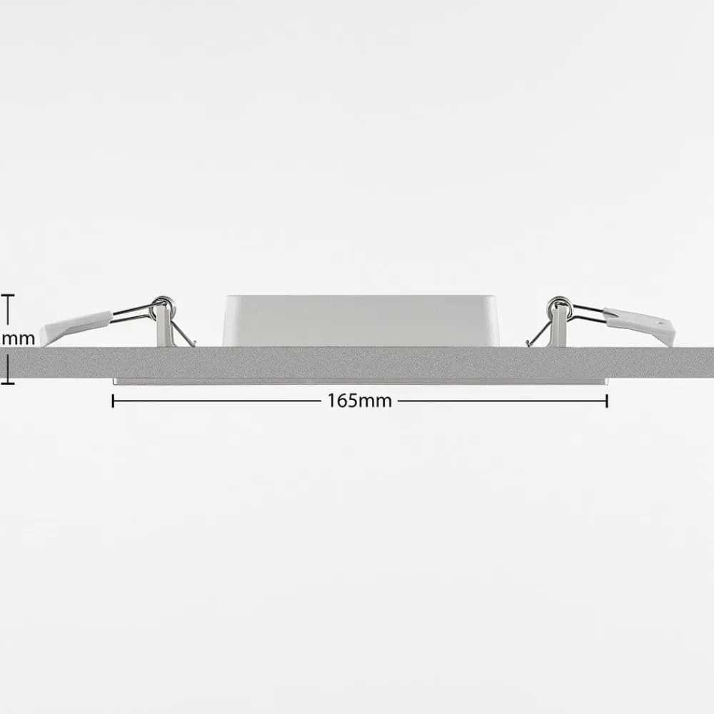 LED-indbygningslampe Helina, sølv, 16,5 cm, dæmpbar^PRIOS