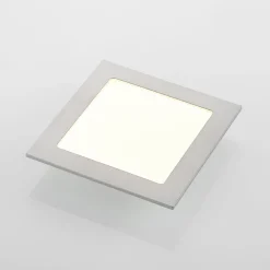 LED-indbygningslampe Helina, sølv, 16,5 cm, dæmpbar^PRIOS