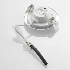 LED-indbygningslampe Cadance, sølv, 12 cm, sæt med 10, CCT^PRIOS