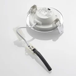 LED-indbygningslampe Cadance, sølv, 12 cm, sæt med 3, CCT^PRIOS New