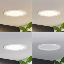 LED-indbygningslampe Cadance, hvid, 22 cm, sæt med 10, CCT^PRIOS New