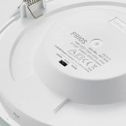 LED-indbygningslampe Cadance, hvid, 22 cm, sæt med 10, CCT^PRIOS New