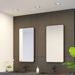 PRIOS LED-indbygningslampe Helina, sølv, 11,5 cm, dæmpbar