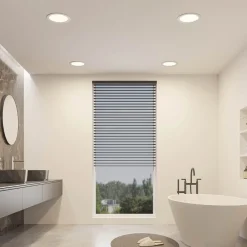 PRIOS LED-indbygningslampe Cadance, sølv, 24 cm, CCT, IP44