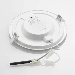 PRIOS LED-indbygningslampe Cadance, sølv, 24 cm, CCT, IP44