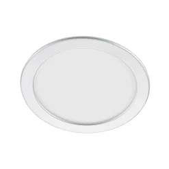 PRIOS LED-indbygningslampe Cadance, sølv, 24 cm, CCT, IP44