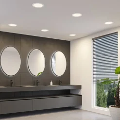 PRIOS LED-indbygningslampe Cadance, hvid, 22 cm, CCT, IP44