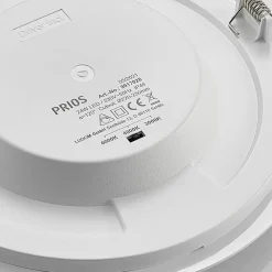 PRIOS LED-indbygningslampe Cadance, hvid, 24 cm, CCT, IP44