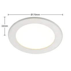 PRIOS LED-indbygningslampe Cadance, hvid, 17 cm, sæt med 10, CCT