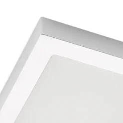 PRIOS LED-loftlampe Alette, sølv, 22,7 cm, 24W, dæmpbar