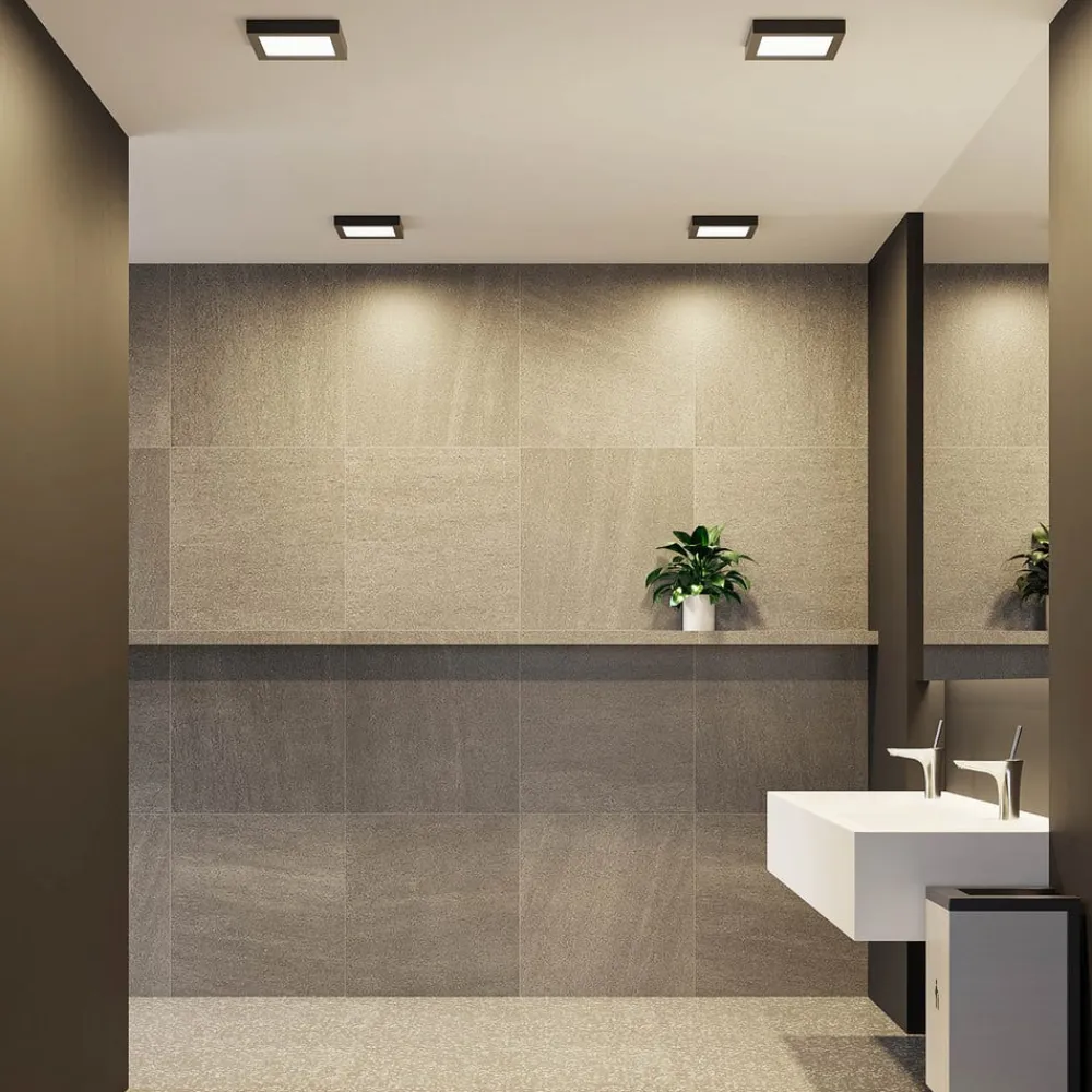 LED-loftlampe Alette, sort, 18 W, CCT, dæmpbar^PRIOS Discount