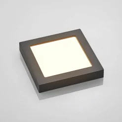 LED-loftlampe Alette, sort, 18 W, CCT, dæmpbar^PRIOS Discount