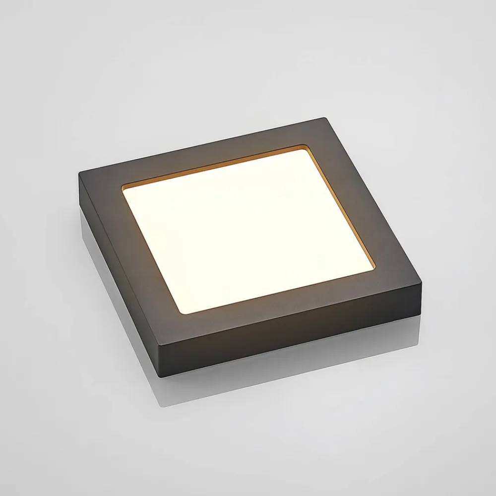 LED-loftlampe Alette, sort, 18 W, CCT, dæmpbar^PRIOS Discount