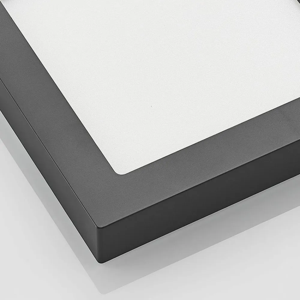 LED-loftlampe Alette, sort, 18 W, CCT, dæmpbar^PRIOS Discount