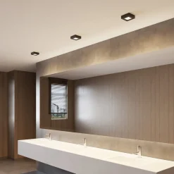 PRIOS LED-loftlampe Alette, sort, 6 W, CCT, dæmpbar