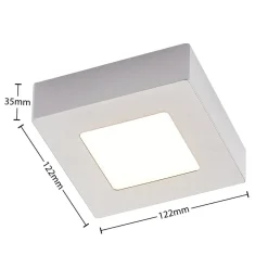 LED-loftlampe Alette, sølv, 12,2 cm, dæmpbar^PRIOS Online