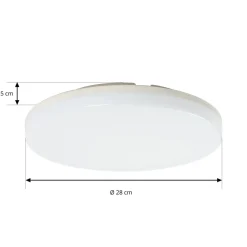 PRIOS LED-loftlampe Artin, Ø 28 cm, hvid, CCT, IP65
