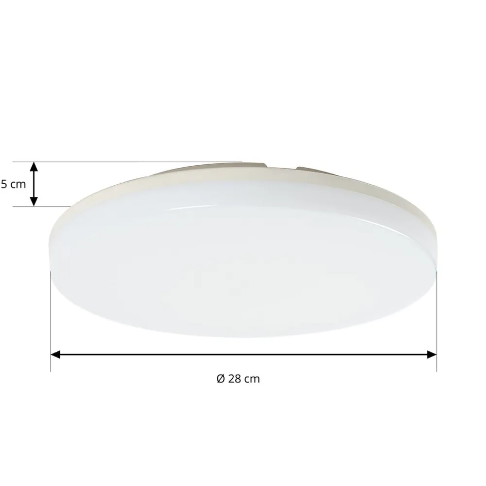 PRIOS LED-loftlampe Artin, Ø 28 cm, hvid, CCT, IP65
