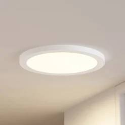 LED-loftlampe Aureka, bevægelsessensor, Ø 33 cm, hvid^PRIOS