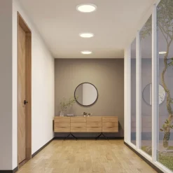 LED-loftlampe Aureka, bevægelsessensor, Ø 33 cm, hvid^PRIOS