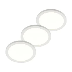 PRIOS LED-loftlampe Aureka, sæt med 3, sensor, Ø 33 cm, hvid