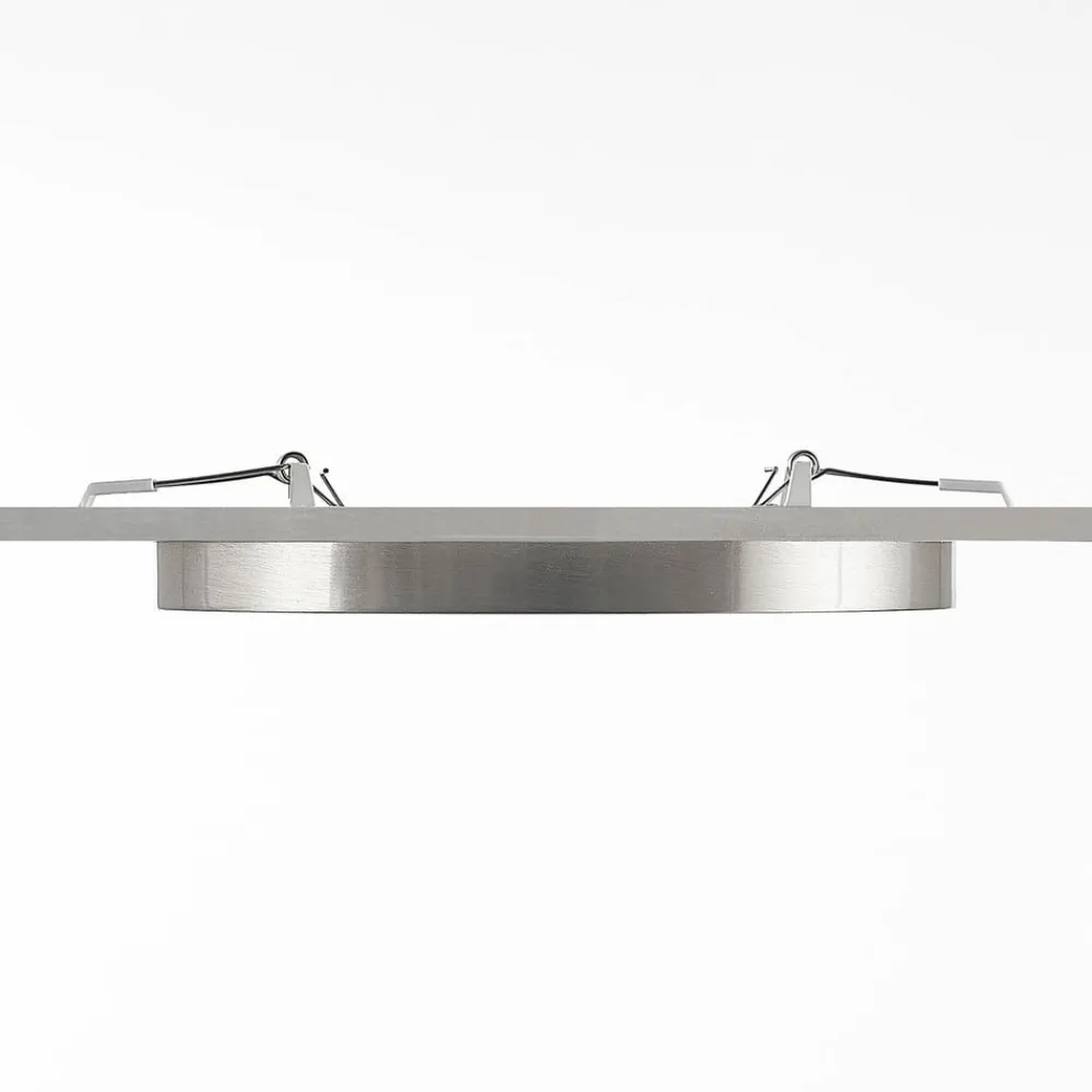 PRIOS Loftlamper|Indbygningsspots>LED-loftlampe Aureka, Ø 23 cm, sølv, metal