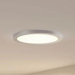 PRIOS LED-loftlampe Aureka, Ø 33 cm, sølv, metal