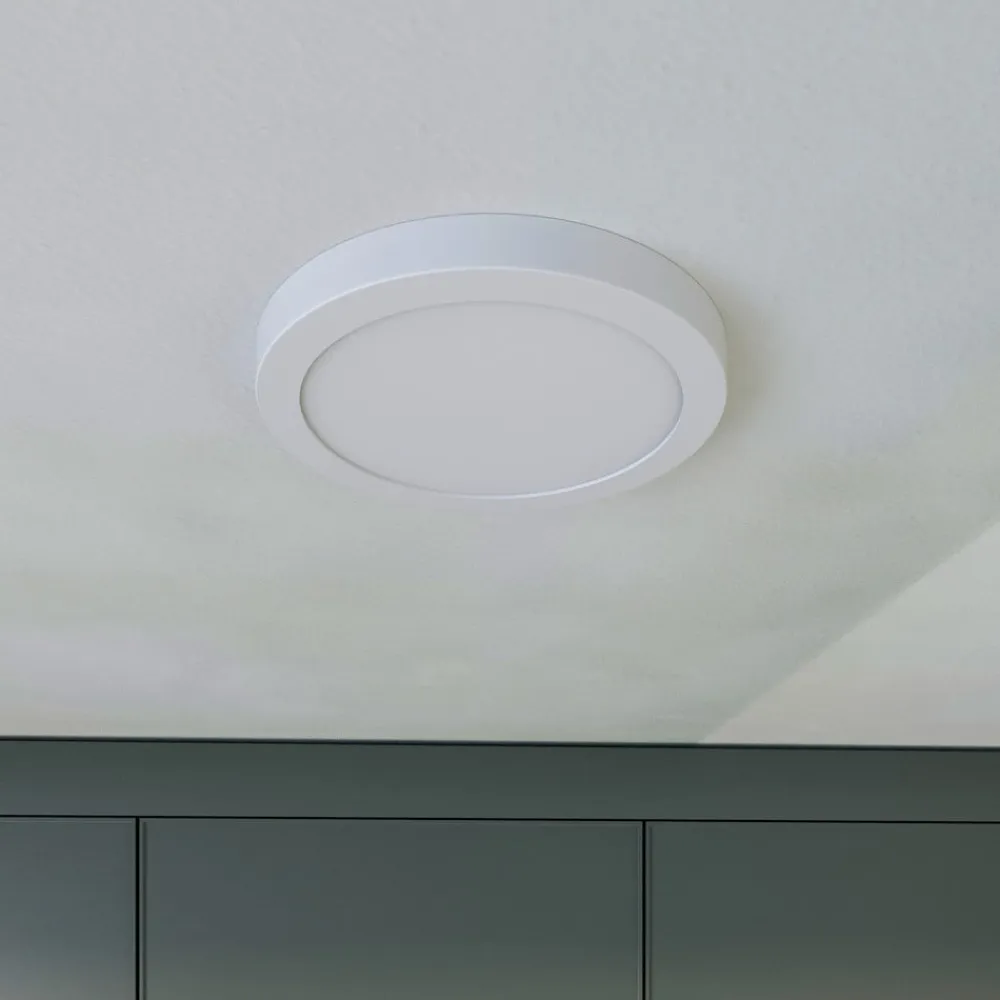 PRIOS LED-loftlampe Aureka, bevægelsessensor, Ø 23 cm, hvid