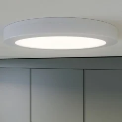 PRIOS LED-loftlampe Aureka, bevægelsessensor, Ø 23 cm, hvid