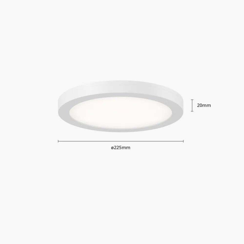 PRIOS LED-loftlampe Aureka, bevægelsessensor, Ø 23 cm, hvid