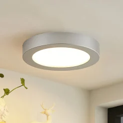 PRIOS Loftlamper|Indbygningsspots>LED-loftlampe Edwina, sølv, 23 cm, sæt med 10 stk