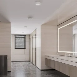 PRIOS LED-loftlampe Edwina, hvid, 18 cm, CCT, IP44