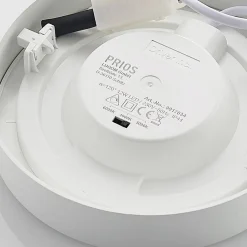 PRIOS LED-loftlampe Edwina, hvid, 18 cm, CCT, IP44