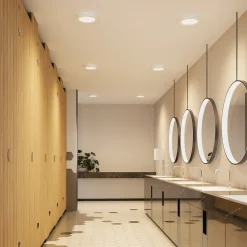 PRIOS LED-loftlampe Edwina, hvid, 23 cm, CCT, IP44