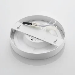 PRIOS LED-loftlampe Edwina, hvid, 23 cm, CCT, IP44