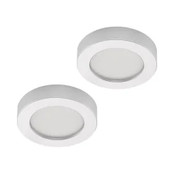 LED-loftlampe Edwina, sølv, 18 cm, sæt med 2 stk^PRIOS Sale