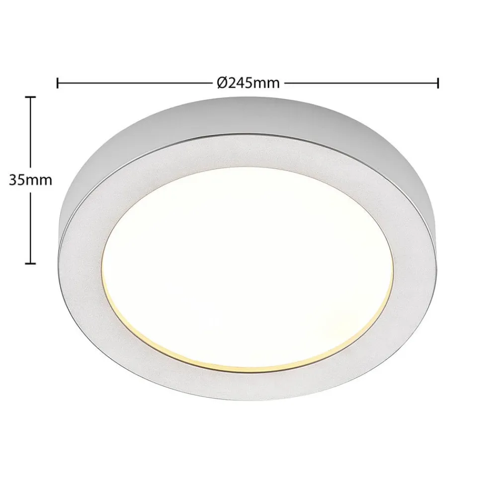 LED-loftlampe Edwina, sølv, 25 cm, sæt med 3 stk^PRIOS