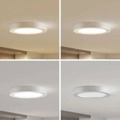 LED-loftlampe Edwina, sølv, 25 cm, sæt med 3 stk^PRIOS