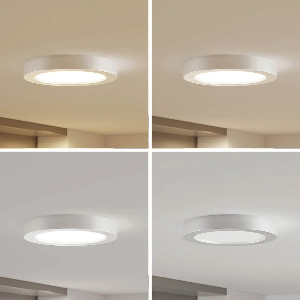 LED-loftlampe Edwina, sølv, 25 cm, sæt med 3 stk^PRIOS