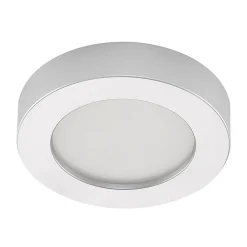 PRIOS Loftlamper>LED-loftlampe Edwina, sølv, 18 cm, CCT, IP44