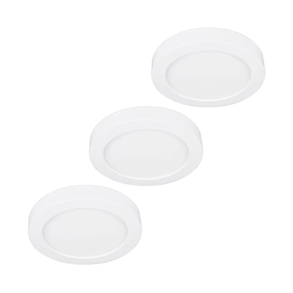 LED-loftlampe Edwina, hvid, 18 cm, sæt med 3 stk^PRIOS