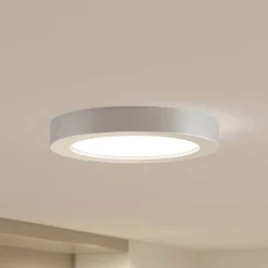 PRIOS Loftlamper>LED-loftlampe Edwina, sølv, 25 cm, sæt med 10 stk