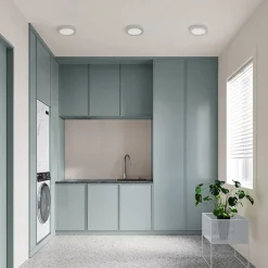 PRIOS LED-loftlampe Edwina, sølv, 23 cm, sæt med 2 stk