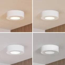 LED-loftlampe Edwina, hvid, 12 cm, CCT, IP44^PRIOS Best